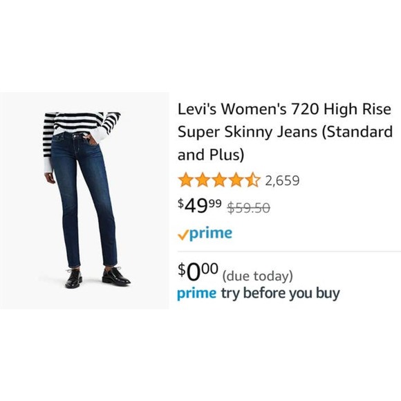 NWT Levi's Women's 720 High Rise Super Skinny Jeans -10YYG - Picture 10 of 10